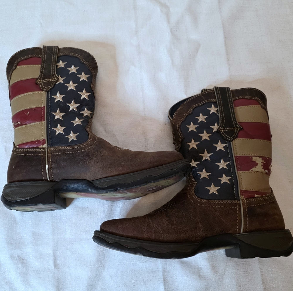 Durango 10" Lady Rebel American Flag Patriotic Western Cowgirl Boots Size 7.5 - Picture 9 of 11